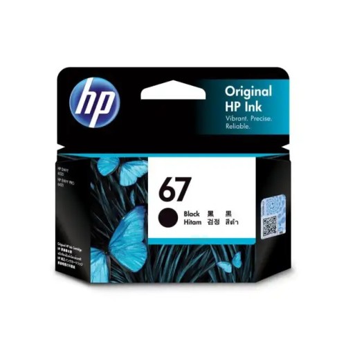 HP 67 - 3YM56AA Black Ink Cartridge 120 Pages - Genuine