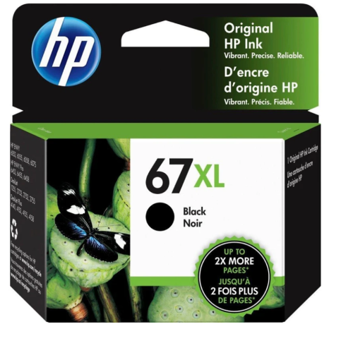 HP 67XL - 3YM57AA Hi-Yield Black Ink Cartridge 240 Pages - Genuine