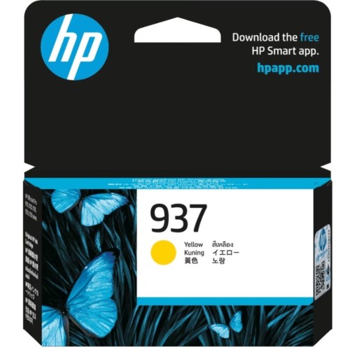 HP 937 - 4S6W4NA Yellow Original Ink Cartridge 800 Pages - Genuine HP 937 - 4S6W4NA Yellow Original Ink Cartridge 800 Pages - Genuine