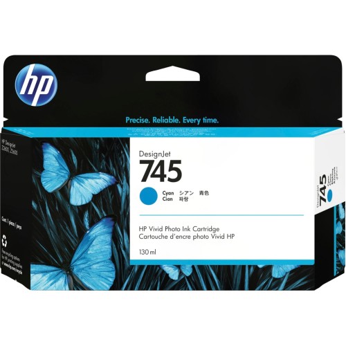 HP 745 - F9J97A DesignJet Yellow Ink Cartridge 130 ml - Genuine