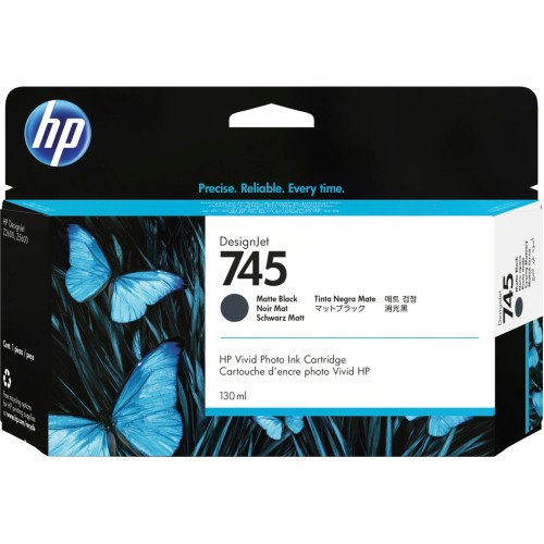 HP 745 - F9J99A DesignJet Matte Black Ink Cartridge 130 ml - Genuine