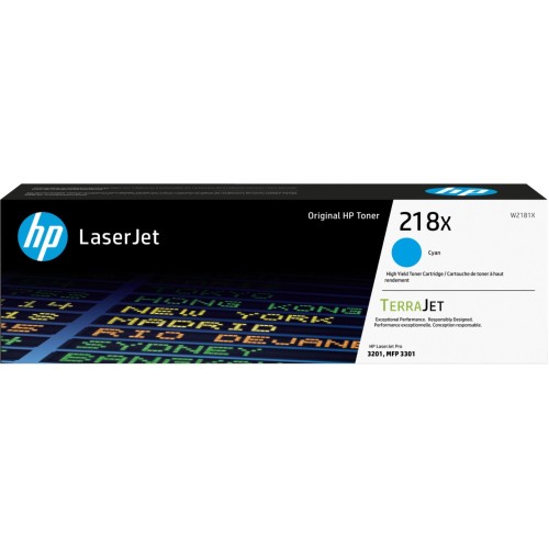 HP 218X - W2181X Cyan LaserJet Toner 2,500 Pages - Genuine