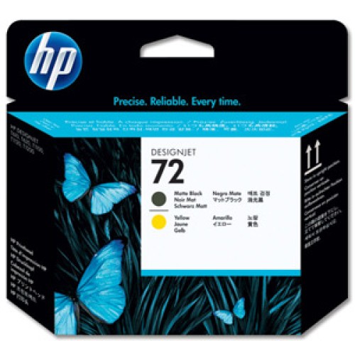 HP 72 - C9384A Printhead Matte Black / Yellow - Genuine HP 72 - C9384A Printhead Matte Black / Yellow - Genuine