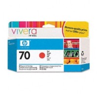 HP 70 Red DesignJet Ink Cartridge C9456A 130-ml - Genuine