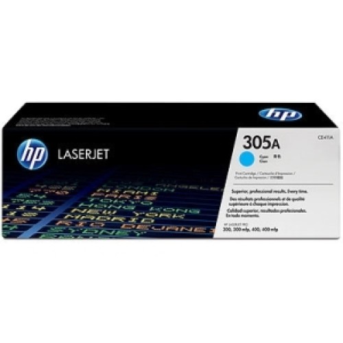 HP 305A - CE411A Cyan Toner Cartridge 2,600 Pages - Genuine