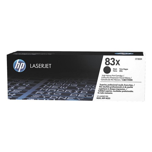 HP 83X - CF283X Black Hi-Yield Toner 2,200 Pages - Genuine