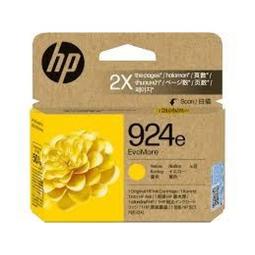 HP 924e - 4K0U9NA Yellow Ink Cartridge 800 Pages - Genuine