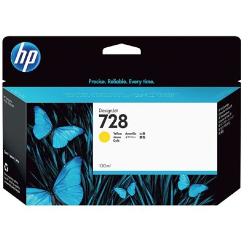HP 728 - F9J65A Yellow Ink Cartridge 130ml - Genuine HP 728 - F9J65A Yellow Ink Cartridge 130ml - Genuine