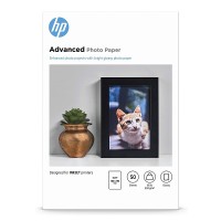 HP 9RR50A Advanced Photo Paper 50 Sheets Gloss 250gsm 100mm x 150mm - Genuine HP 9RR50A Advanced Photo Paper 50 Sheets Gloss 250gsm 100mm x 150mm - Genuine