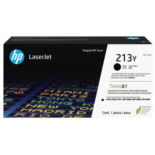 HP 213Y - W2130Y Black Toner 18,000 Pages - Genuine HP 213Y - W2130Y Black Toner 18,000 Pages - Genuine