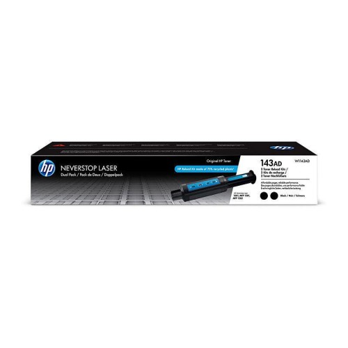 HP 143AD - W1143AD Twin Pack 2,500 Pages x 2 - Genuine HP 143AD - W1143AD Twin Pack 2,500 Pages x 2 - Genuine