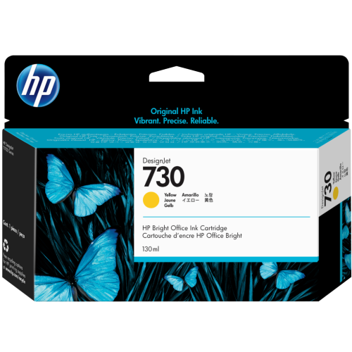 HP 730 - P2V64A Yellow DesignJet Ink Cartridge 130ml - Genuine HP 730 - P2V64A Yellow DesignJet Ink Cartridge 130ml - Genuine