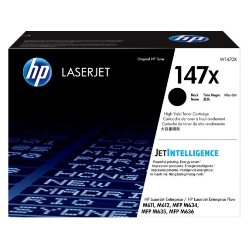 HP 147X - W1470X Black Toner Cartridge 25,200 Pages - Genuine