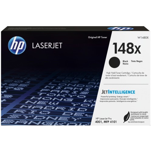 HP 148X - W1480X Black Toner 9,500 Pages - Genuine HP 148X - W1480X Black Toner 9,500 Pages - Genuine