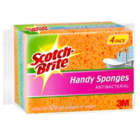 Scotch-Brite AN010596128 Handy Sponge Antibacterial, Pack of 4