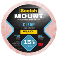 6-Pack Scotch Mounting Tape 410DC Clear 25mm x 11.4m