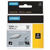 Dymo SD18055 - DY18055 Rhino Tube Heat Shrink Blk/White 12mm x 1.5m