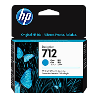 HP #712 29ml Cyan Ink Cartridge 3ED67A - Genuine