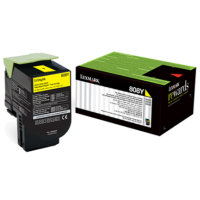 Lexmark 808Y Yellow Toner 1000 pages - Genuine