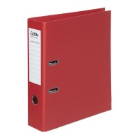 Lever Arch File Linen Red A4