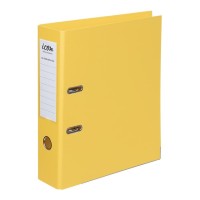 Lever Arch File Linen Yellow A4