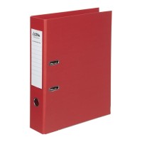 Lever Arch File Linen Red Foolscap