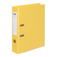 Lever Arch File Linen Yellow Foolscap