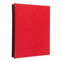 Refillable Display Book 20 Pocket Red