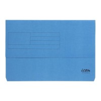 Card Document Wallet Blue Foolscap