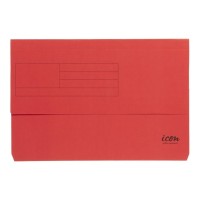 Card Document Wallet Red Foolscap