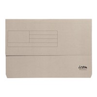 Card Document Wallet Grey Foolscap