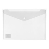 PP Document Wallet A4 Button Closure Clear