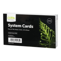 System Cards Ruled 5x3 White - 100 pack