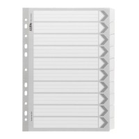 Cardboard Dividers with Reinforced Tabs 10 Tab White