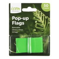Pop-up Green Flags 25x45mm 50-Pack