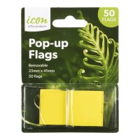Pop-up Yellow Flags 25x45mm 50-Pack