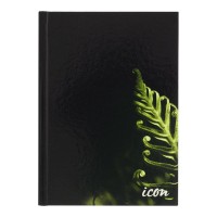 3-Pack Casebound Hard Cover Notebook A5 Black 200 pg