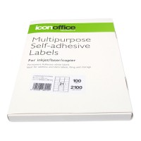 A4 Adhesive Labels Sheet 63.5 x 38.1 ~ 21 per page (100 pages)