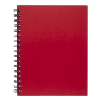 3-Pack Spiral Notebook A5 Hard Cover Red 200 pg