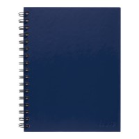 3-Pack Spiral Notebook A5 Hard Cover Blue 200 pg