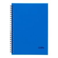 3-Pack Spiral Notebook A5 PP Cover Blue 200 pg