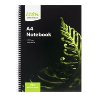 3-Pack Spiral Notebook A4 Soft cover 120 pg 70% Recycled