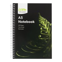 3-Pack Spiral Notebook A5 Soft cover 200 pg