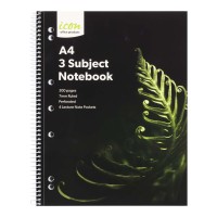 2-Pack Spiral 3 Subject Notebook A4 Soft Cover 300pg