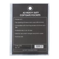 5-Pack OSC Copysafe Pockets Heavy Duty 220 Micron A3