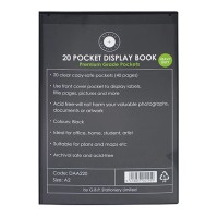OSC Insert Display Book A2 20 Pocket Black