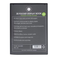 OSC Insert Display Book A3 20 Pocket Black