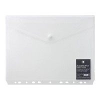 OSC Document Wallet A4 Domed Closure Clear