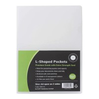 12-PK OSC L Shaped Pockets Clear 180 Micron A4