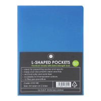 12-Pack L Shaped Pockets Blue OSC 180 Micron A4
